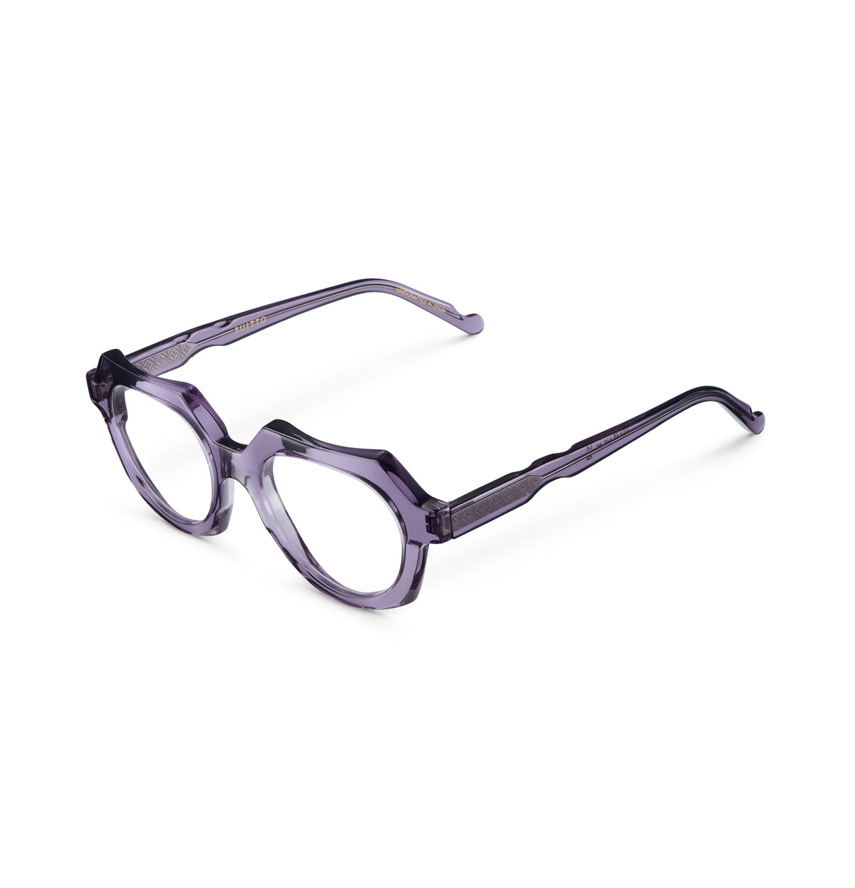 Gafas graduadas Suitto Allegro para hombre, montura geométrica de acetato, en violeta pálido
