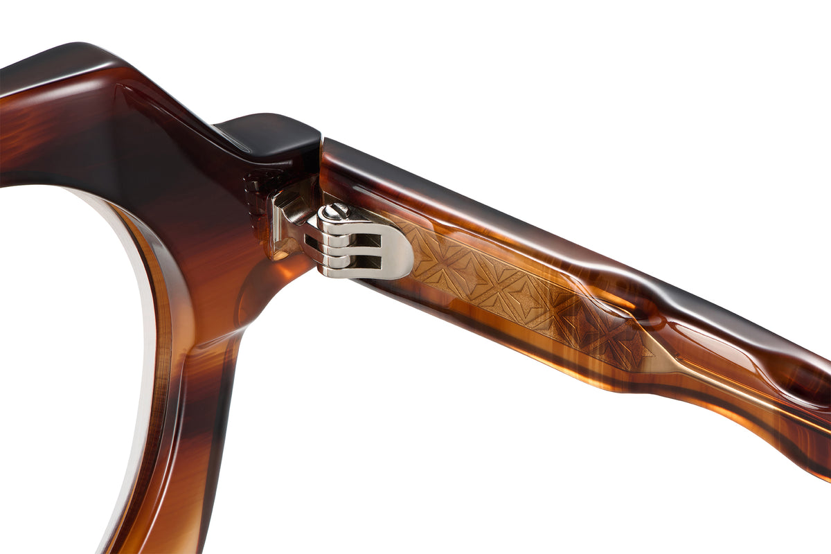 Gafas graduadas Suitto Allegro para hombre, montura geométrica de acetato, en carey cobre
