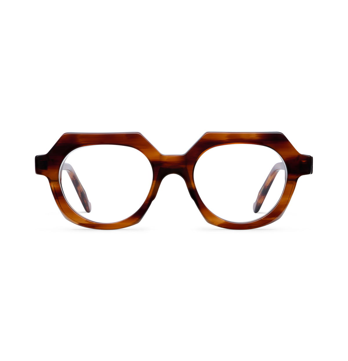 Gafas graduadas Suitto Allegro para hombre, montura geométrica de acetato, en carey cobre