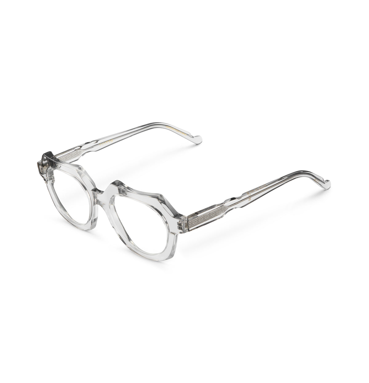 Gafas graduadas Suitto Allegro para hombre, montura geométrica de acetato, en transparente