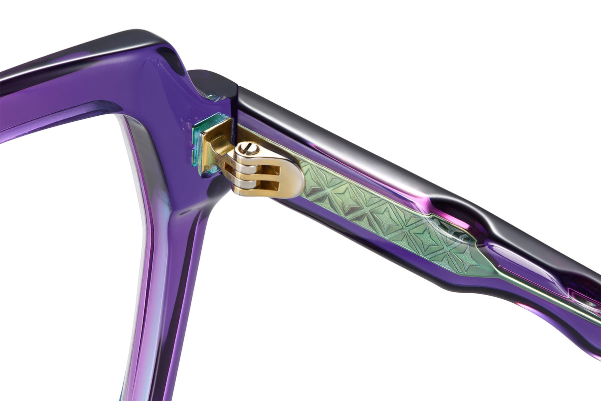 Gafas graduadas Suitto Arpa para mujer, montura cuadrada de acetato, en violeta