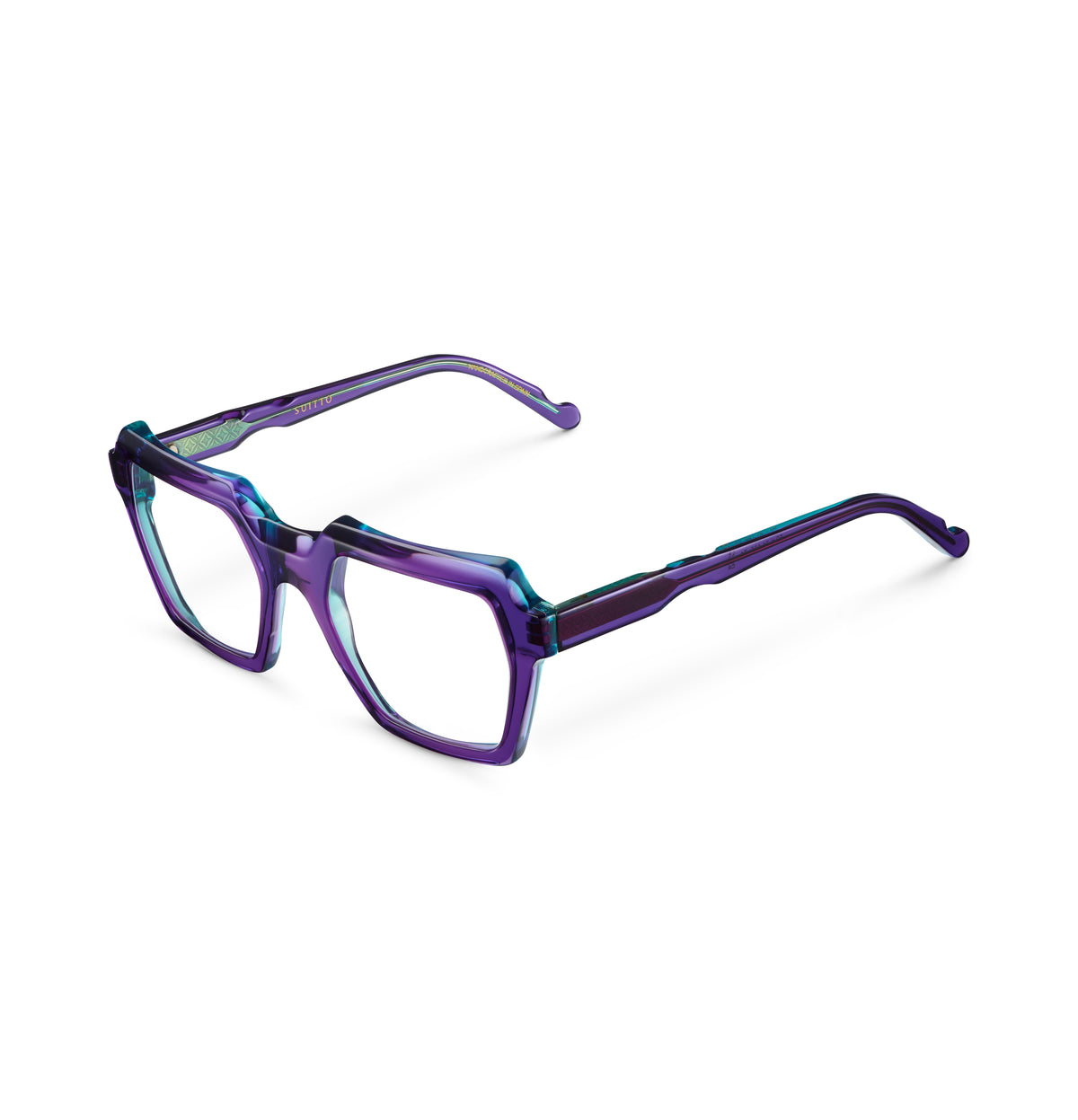 Gafas graduadas Suitto Arpa para mujer, montura cuadrada de acetato, en violeta