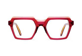 Gafas graduadas Suitto Arpa para mujer, montura cuadrada de acetato, en rojo