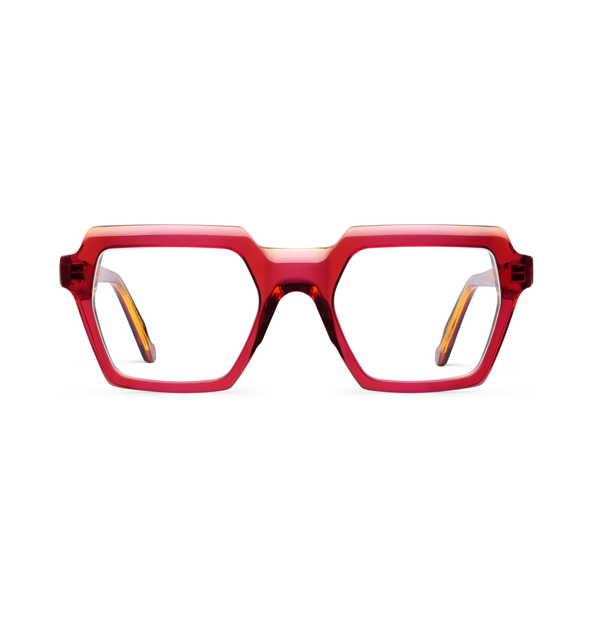 Gafas graduadas Suitto Arpa para mujer, montura cuadrada de acetato, en rojo
