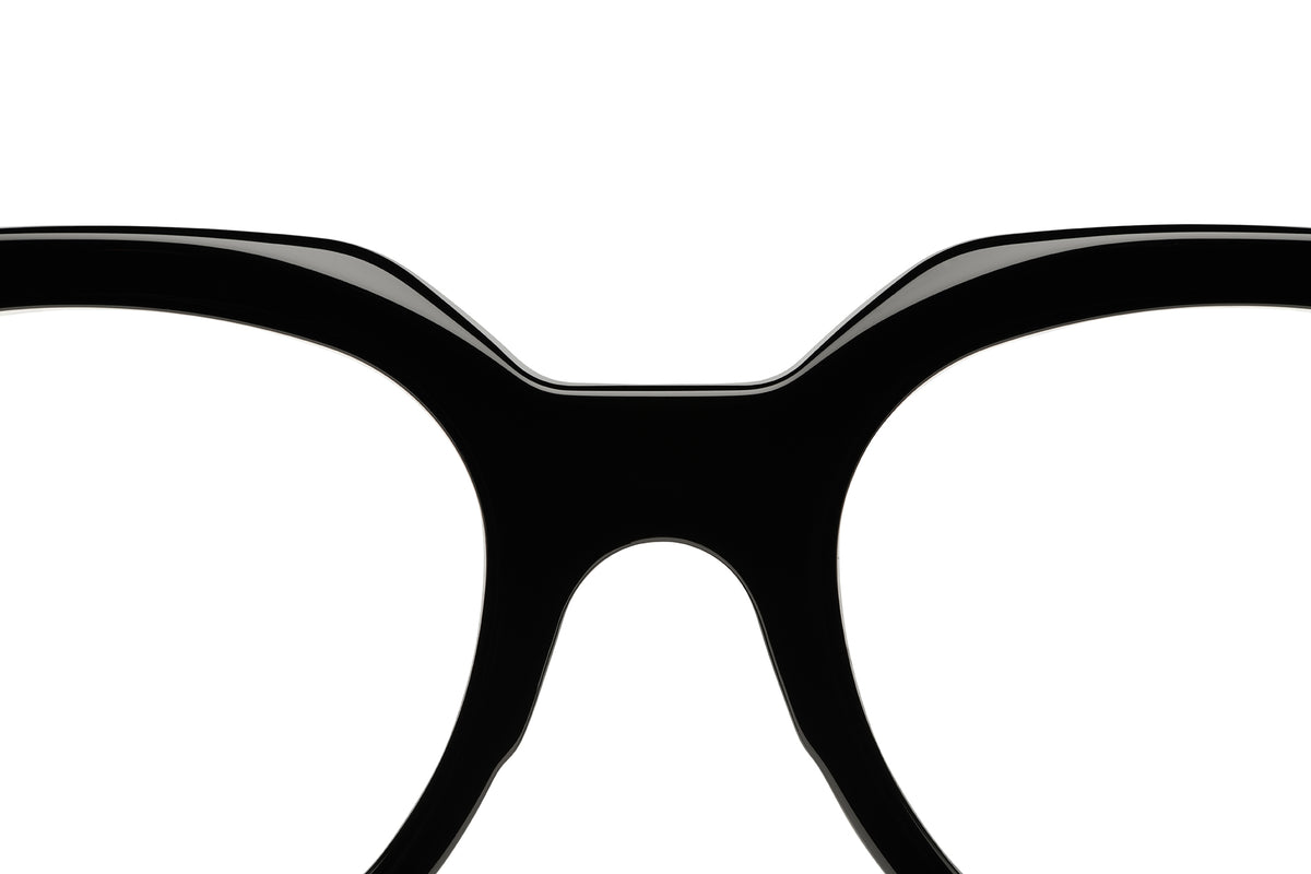 Gafas graduadas Suitto Aura para mujer, montura cuadrada de acetato, en negro
