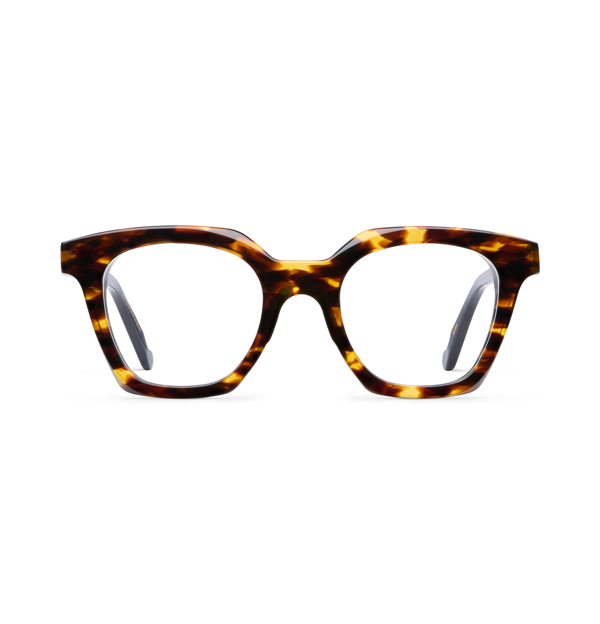 Gafas graduadas Suitto Aura para mujer, montura cuadrada de acetato, en carey ambar y negro