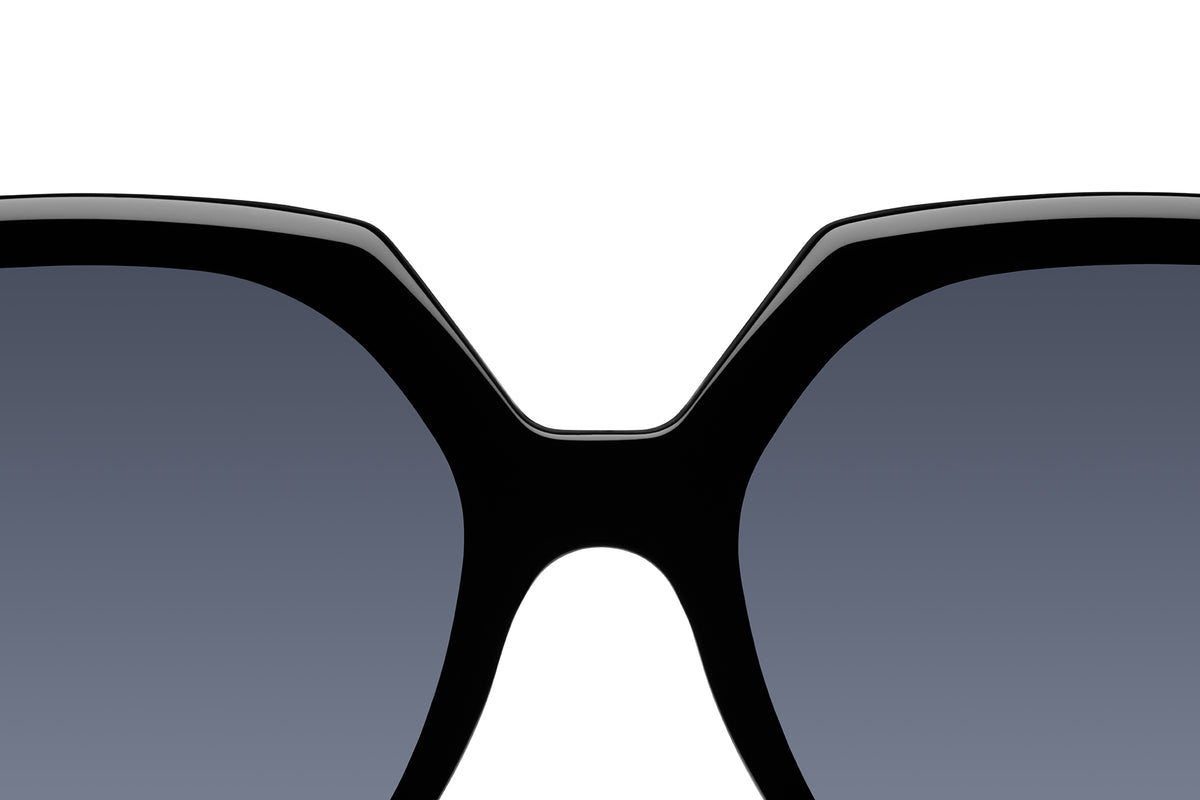 Gafas de sol Suitto Bambalina para mujer, montura redonda de acetato, en negro