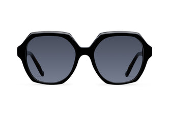 Gafas de sol Suitto Bambalina para mujer, montura redonda de acetato, en negro
