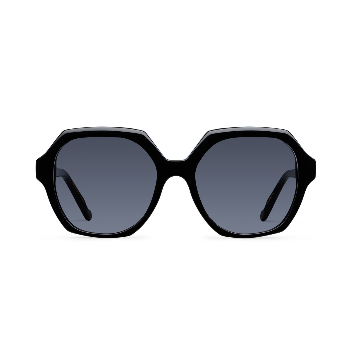 Gafas de sol Suitto Bambalina para mujer, montura redonda de acetato, en negro