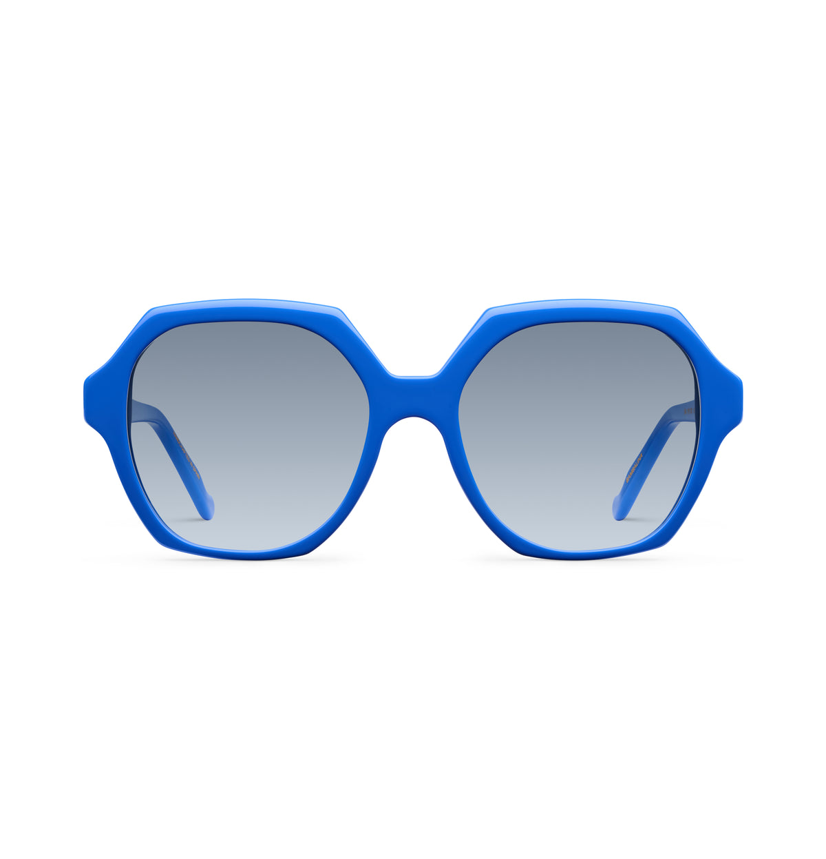 Gafas de sol Suitto Bambalina para mujer, montura redonda de acetato, en azul eléctrico