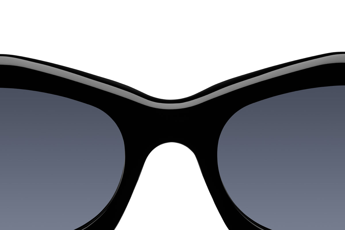 Gafas de sol Suitto Bokeh para mujer, montura geométrica de acetato, en negro