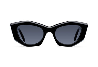 Gafas de sol Suitto Bokeh para mujer, montura geométrica de acetato, en carey ambar y negro