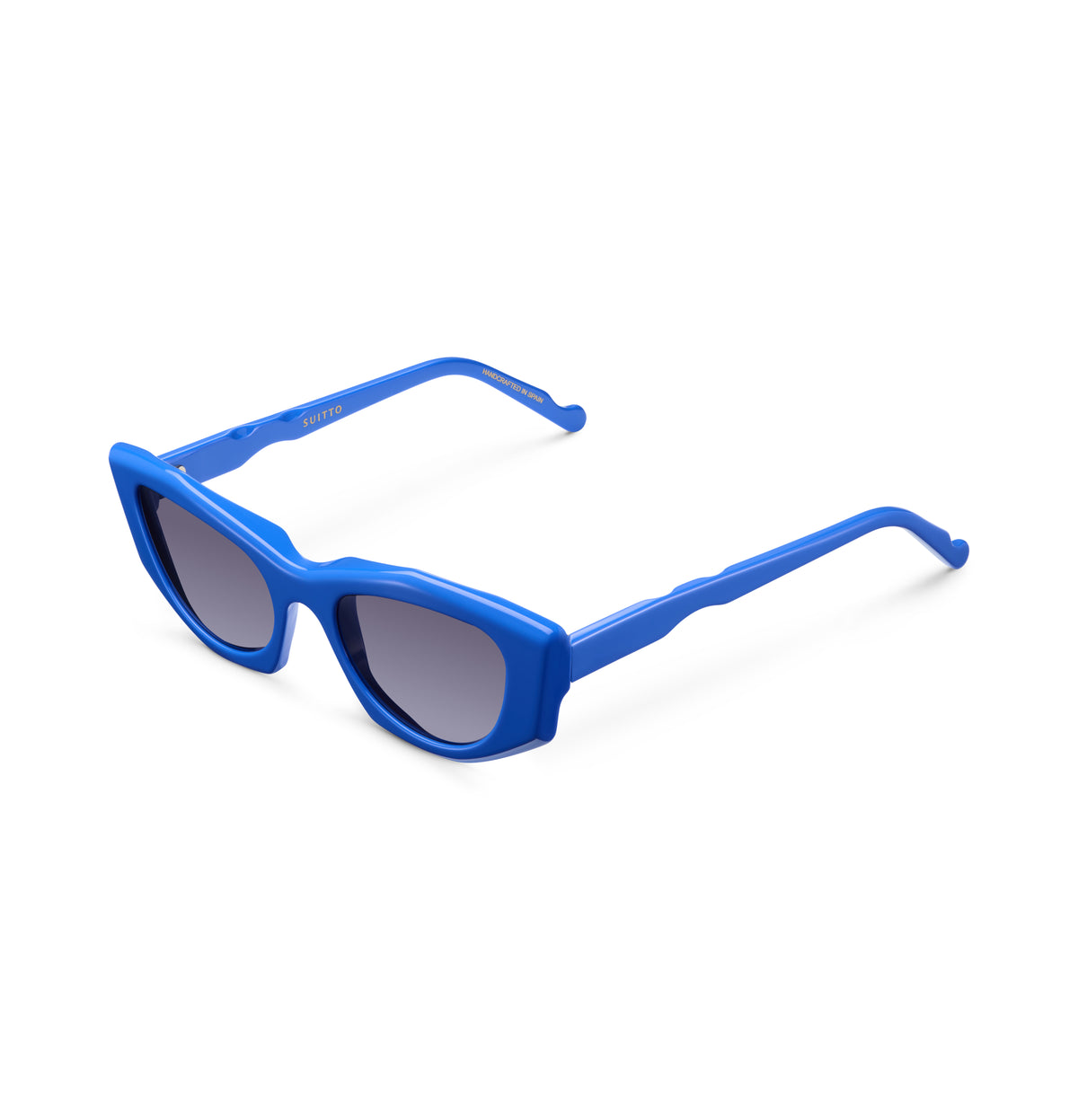 Gafas de sol Suitto Bokeh para mujer, montura geométrica de acetato, en azul eléctrico
