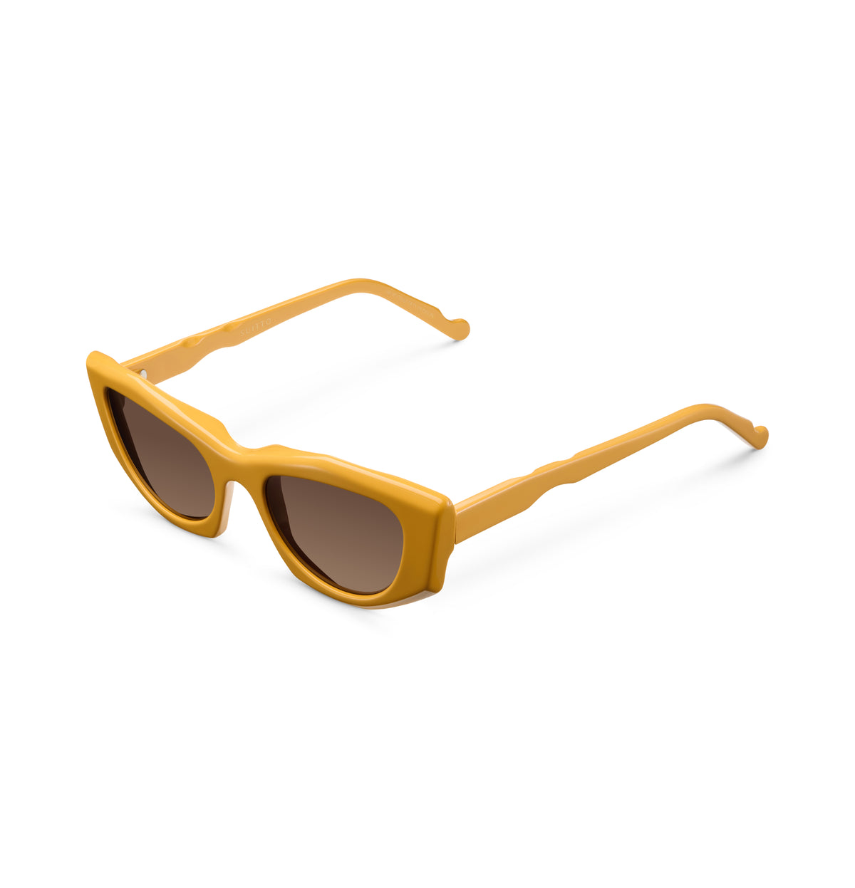 Gafas de sol Suitto Bokeh para mujer, montura geométrica de acetato, en mostaza
