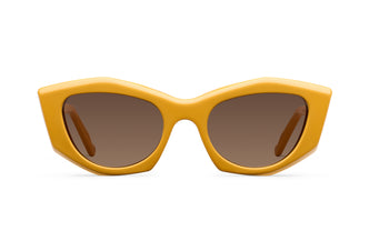 Gafas de sol Suitto Bokeh para mujer, montura geométrica de acetato, en mostaza