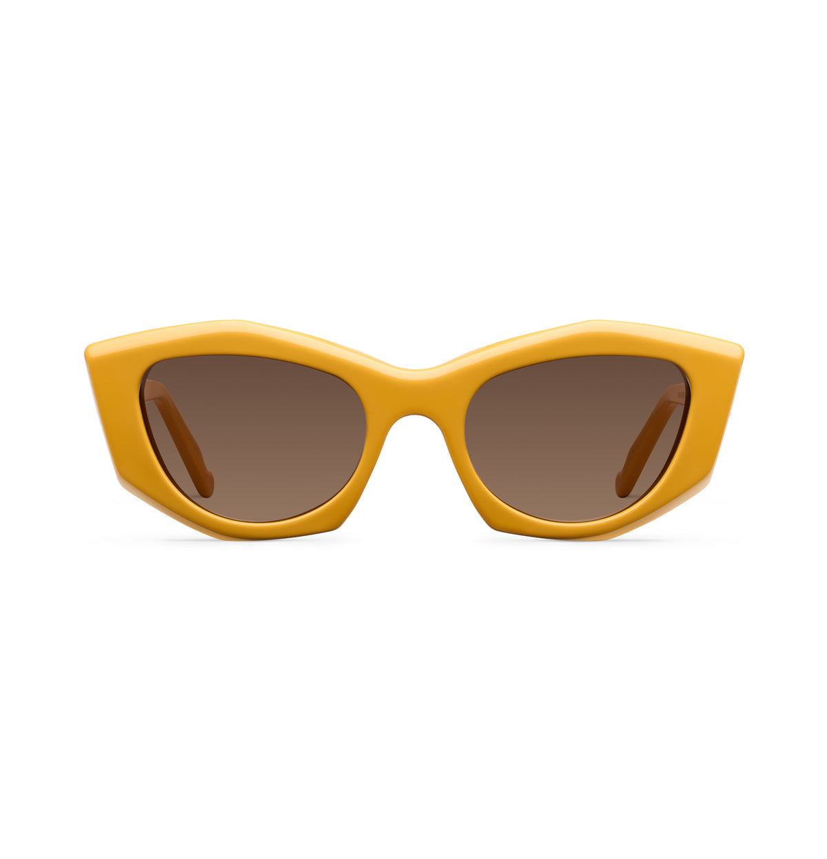 Gafas de sol Suitto Bokeh para mujer, montura geométrica de acetato, en mostaza