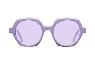 Gafas de sol Suitto Born para mujer, montura redonda de acetato, en violeta pálido