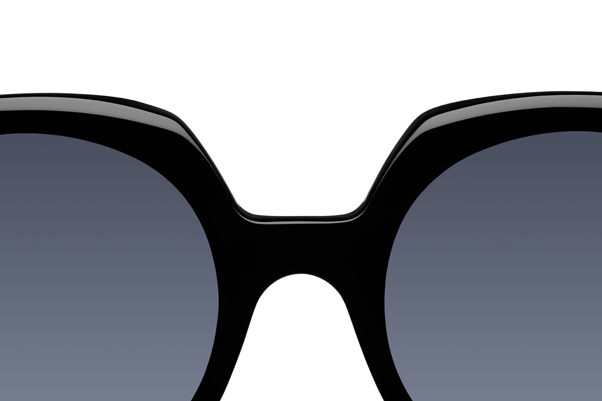 Gafas de sol Suitto Born para mujer, montura redonda de acetato, en negro