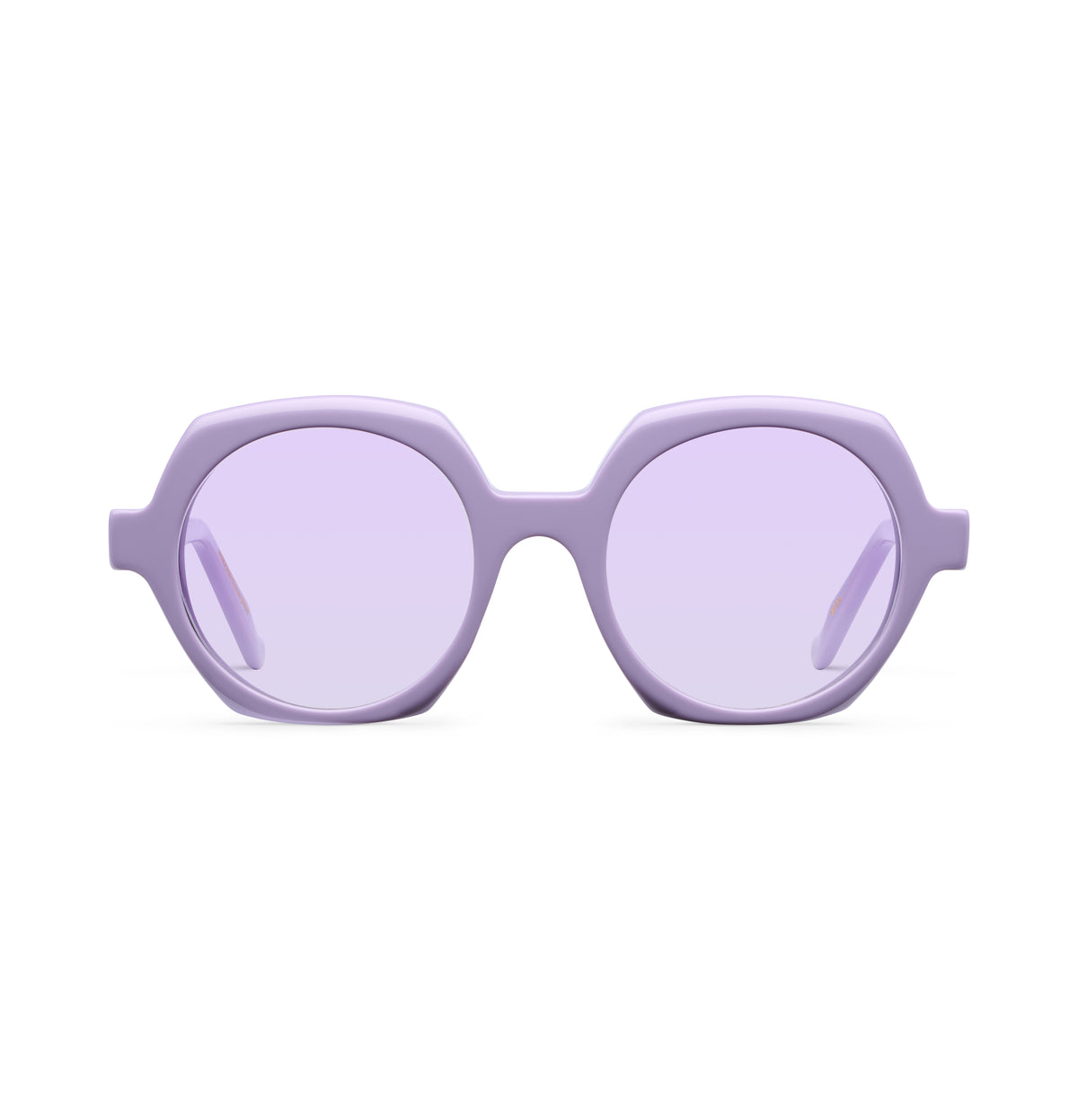 Gafas de sol Suitto Born para mujer, montura redonda de acetato, en violeta pálido