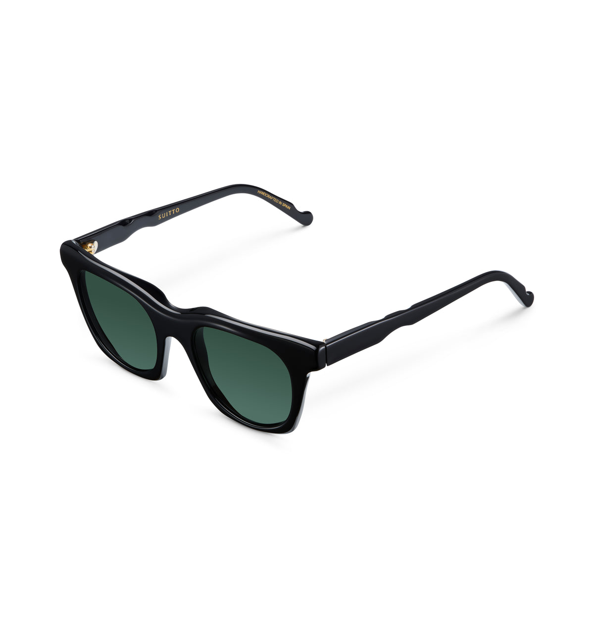 Gafas de sol Suitto Caliza para mujer, montura cuadrada de acetato, en negro