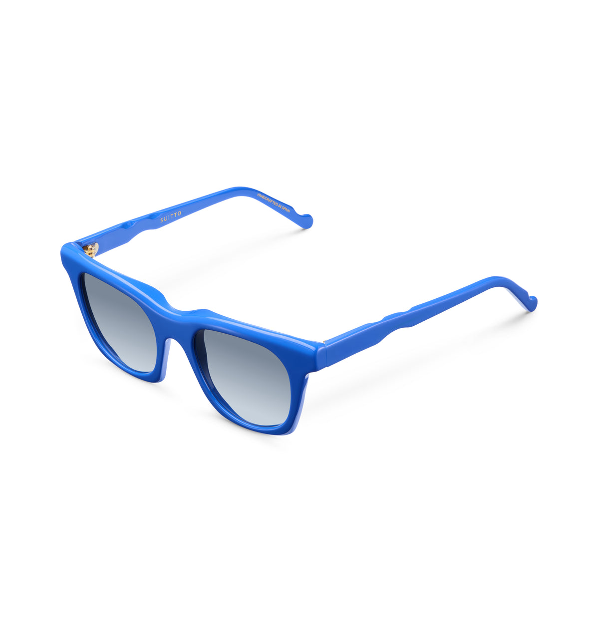 Gafas de sol Suitto Caliza para mujer, montura cuadrada de acetato, en azul eléctrico