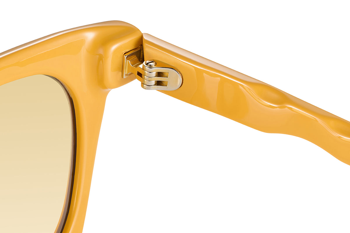 Gafas de sol Suitto Caliza para mujer, montura cuadrada de acetato, en mostaza