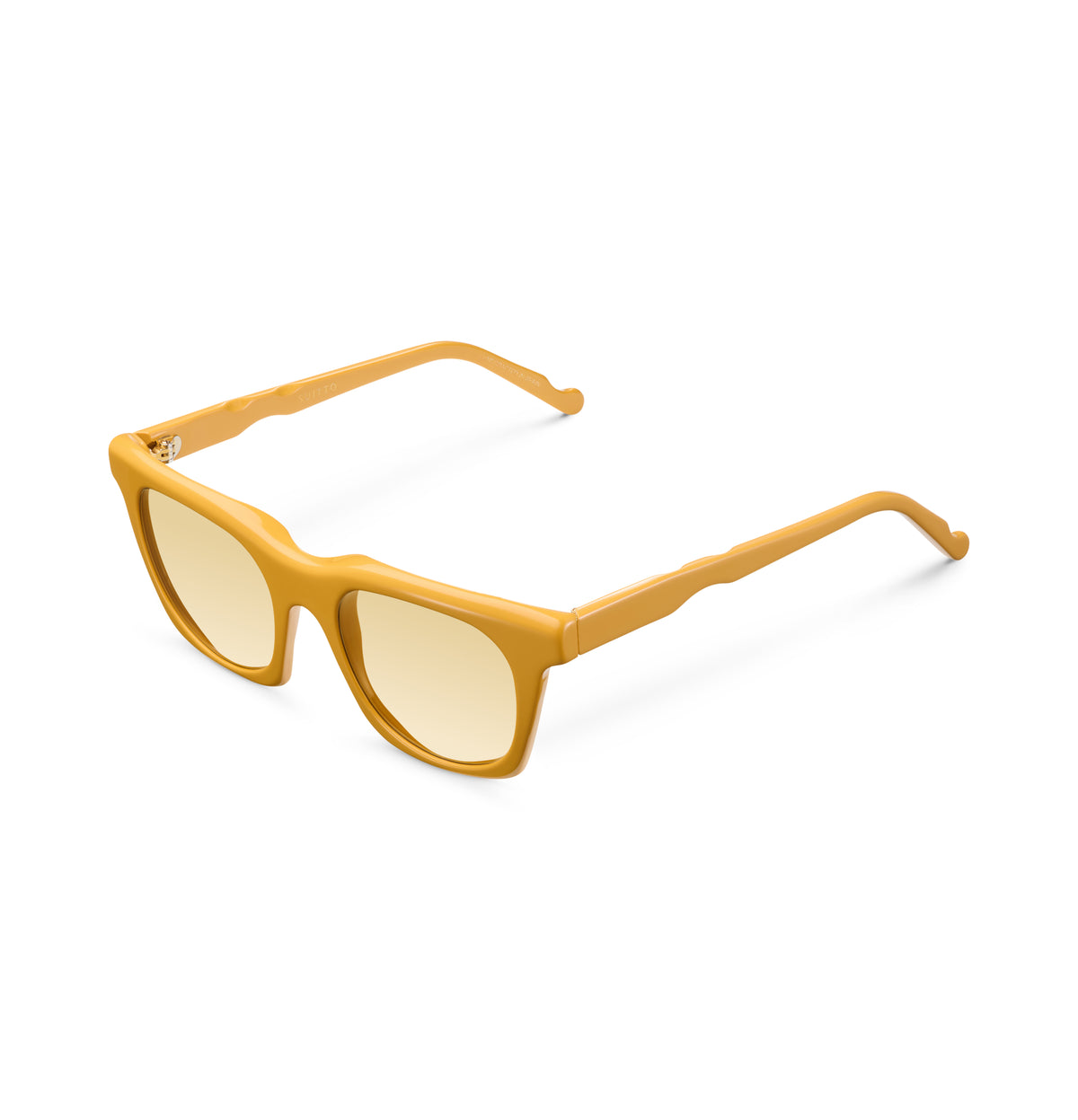 Gafas de sol Suitto Caliza para mujer, montura cuadrada de acetato, en mostaza