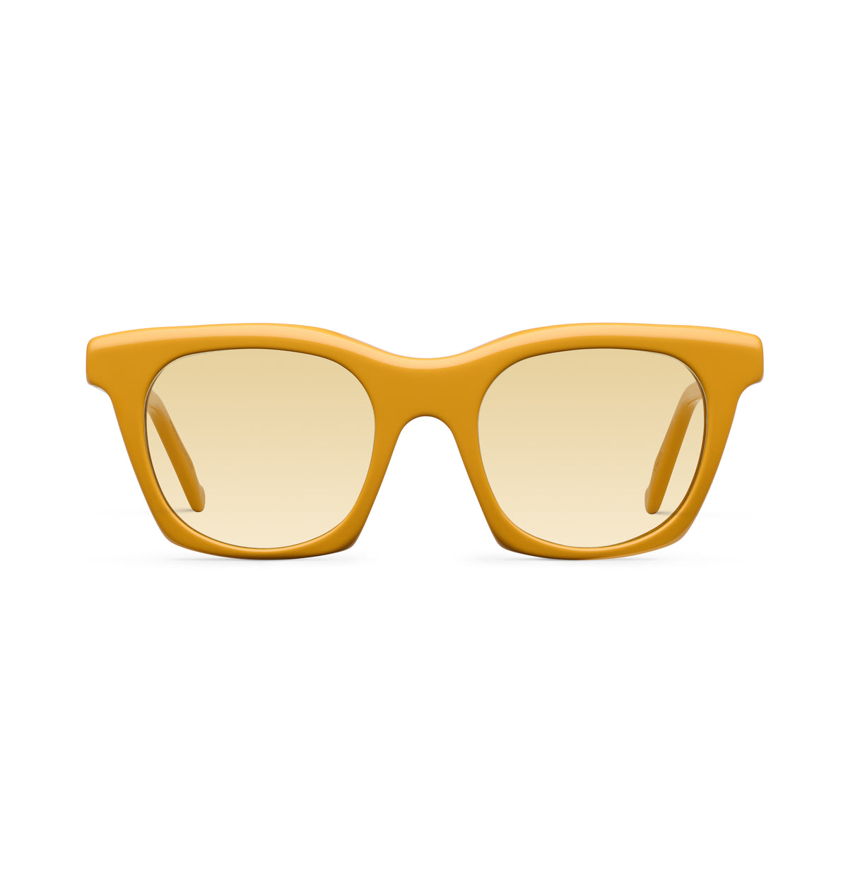 Gafas de sol Suitto Caliza para mujer, montura cuadrada de acetato, en mostaza