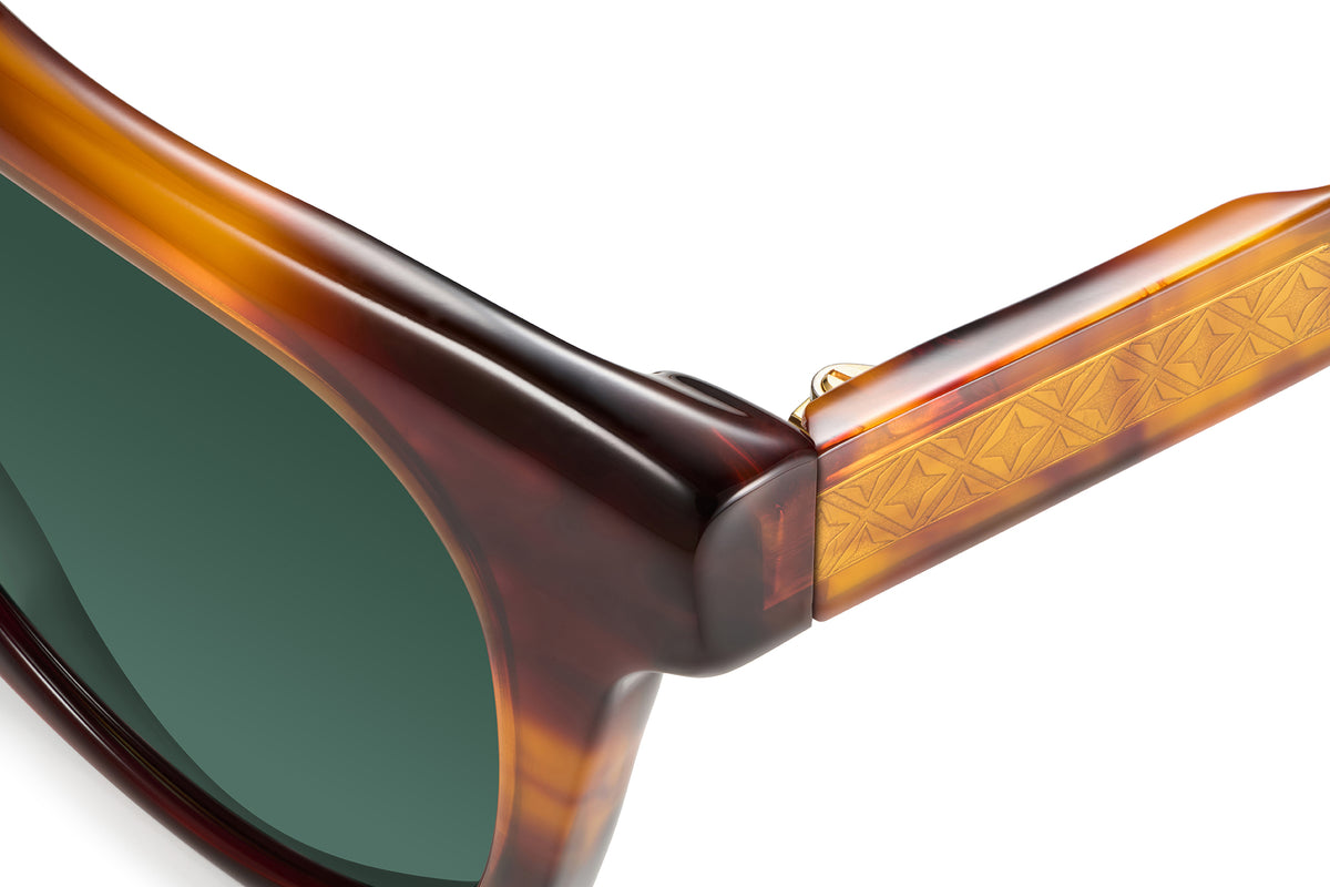 Gafas de sol Suitto Caliza para mujer, montura cuadrada de acetato, en carey cobre