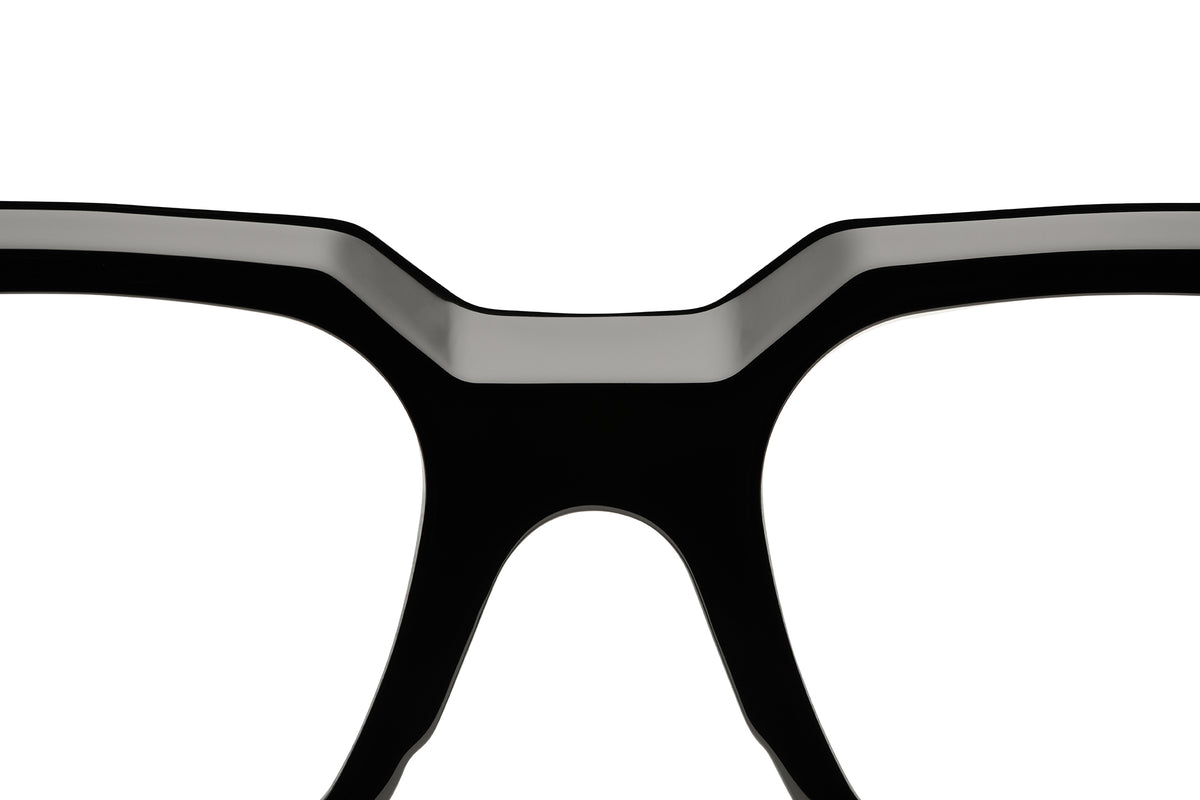 Gafas graduadas Suitto Cameo para hombre, montura cuadrada de acetato, en negro