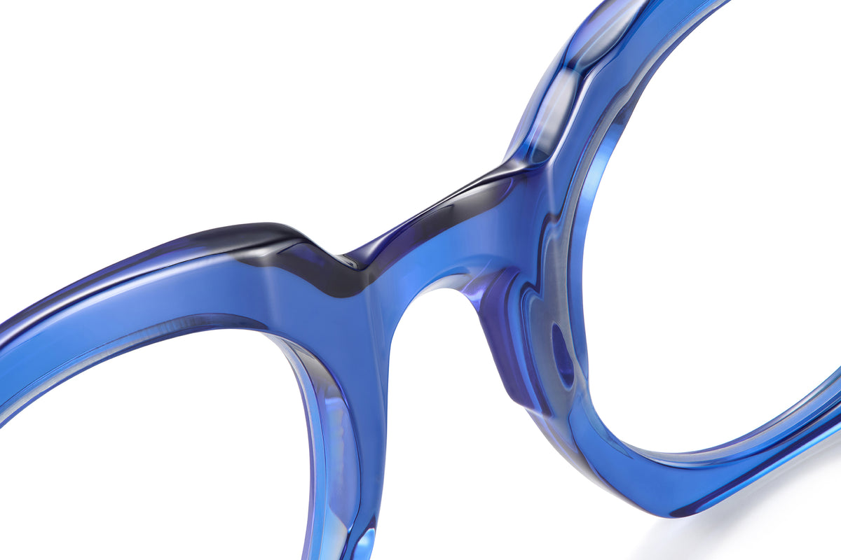 Gafas graduadas Suitto Cameo para hombre, montura cuadrada de acetato, en azul