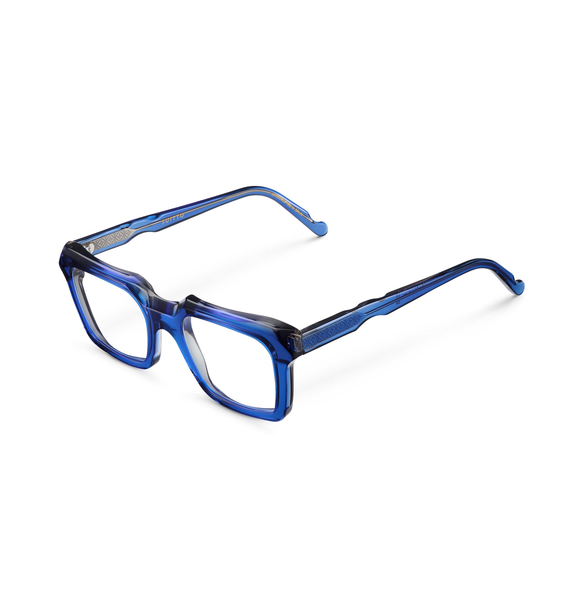 Gafas graduadas Suitto Cameo para hombre, montura cuadrada de acetato, en azul