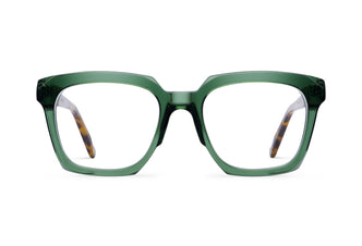 Gafas graduadas Suitto Canon para hombre, montura geométrica de acetato, en carey ambar y verde