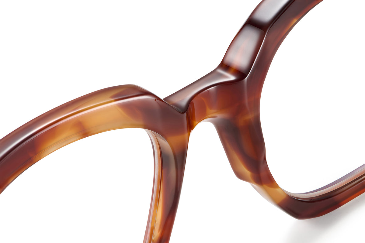 Gafas graduadas Suitto Canon para hombre, montura geométrica de acetato, en carey cobre