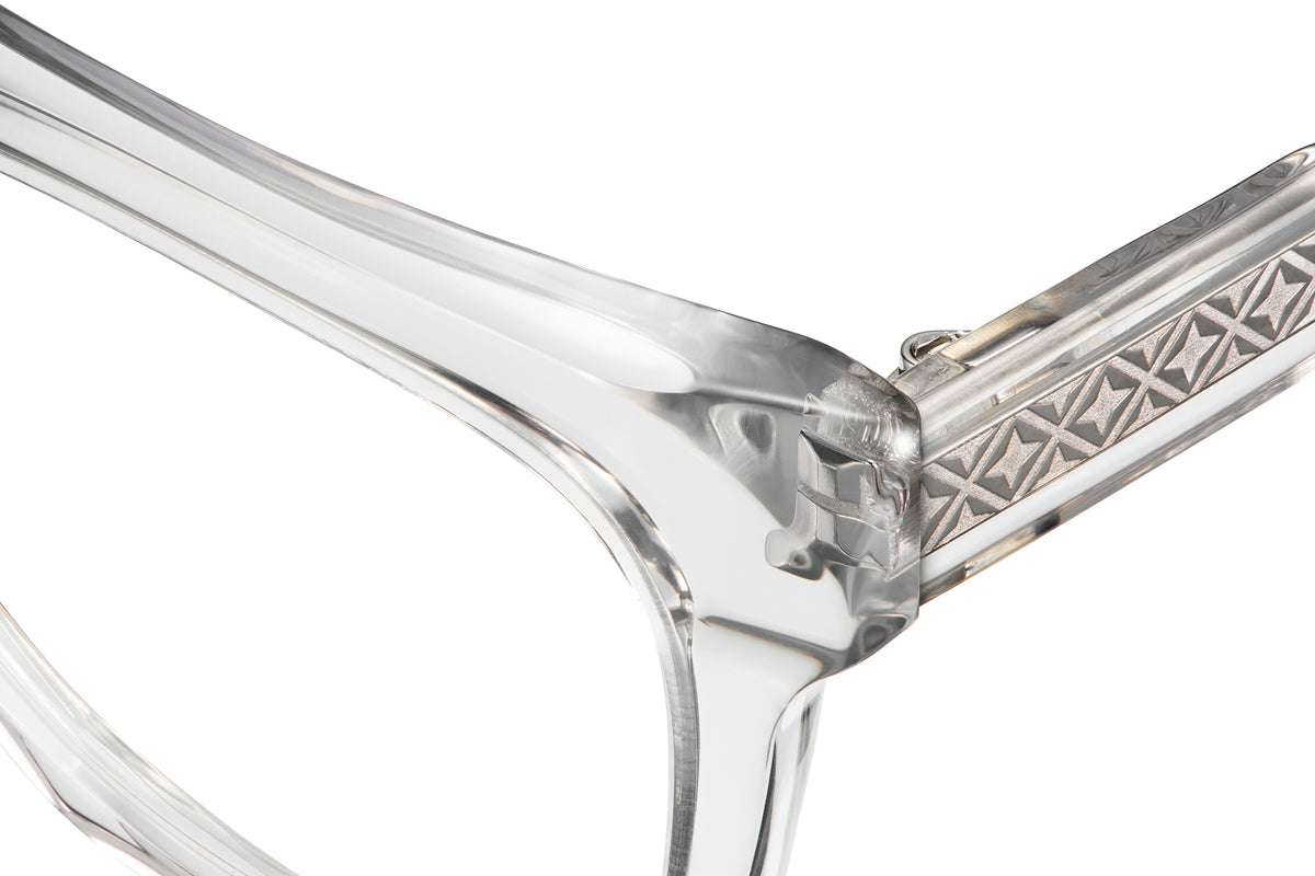 Gafas graduadas Suitto Canon para hombre, montura geométrica de acetato, en transparente