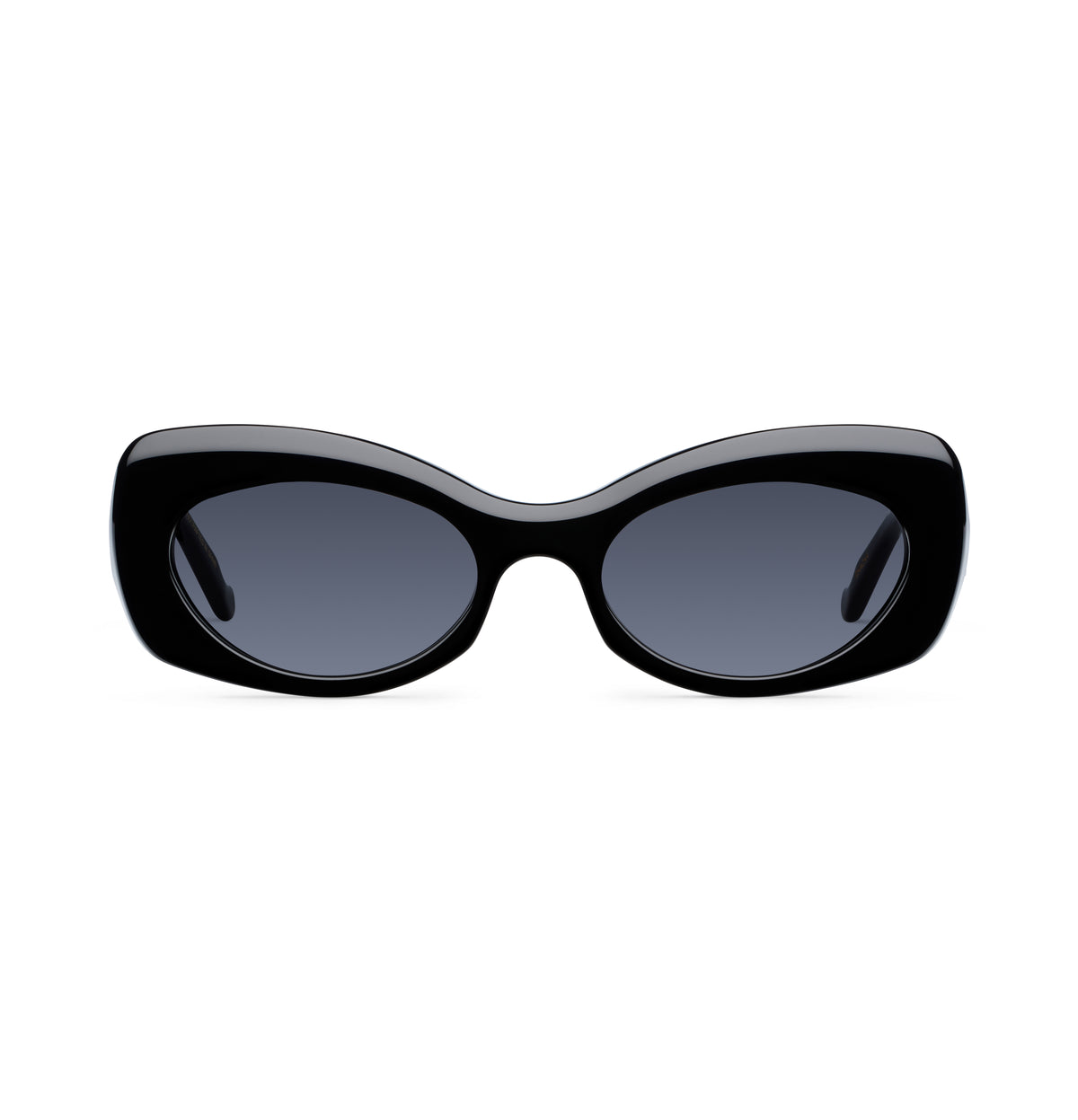 Gafas de sol Suitto Chachá para mujer, montura ovalada de acetato, en negro