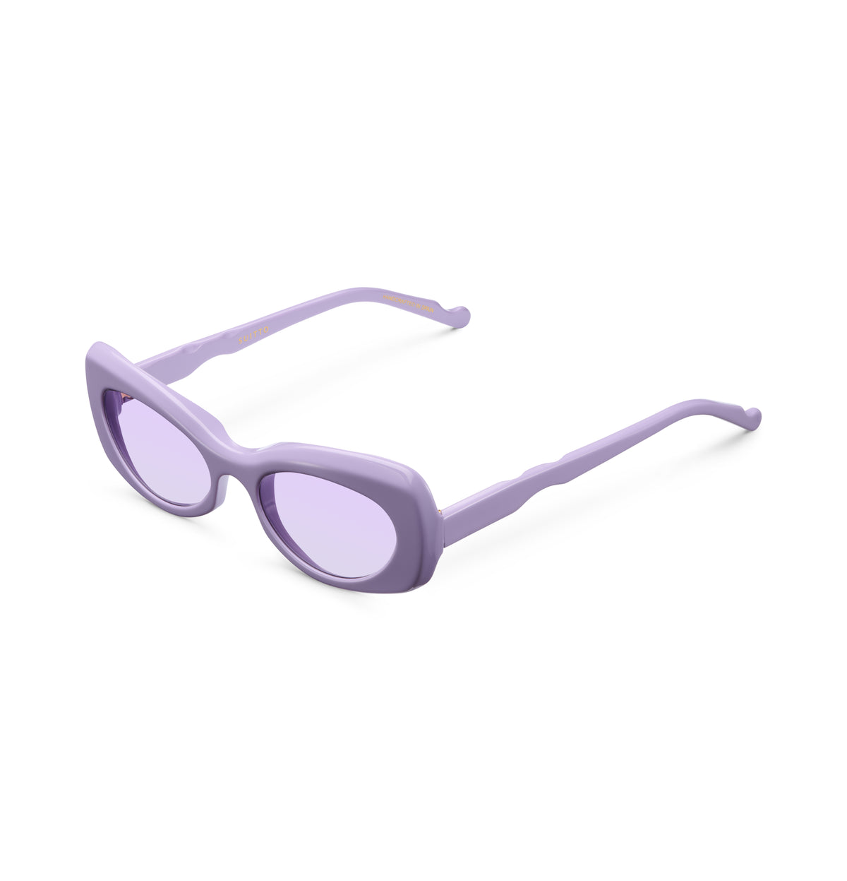 Gafas de sol Suitto Chachá para mujer, montura ovalada de acetato, en violeta pálido