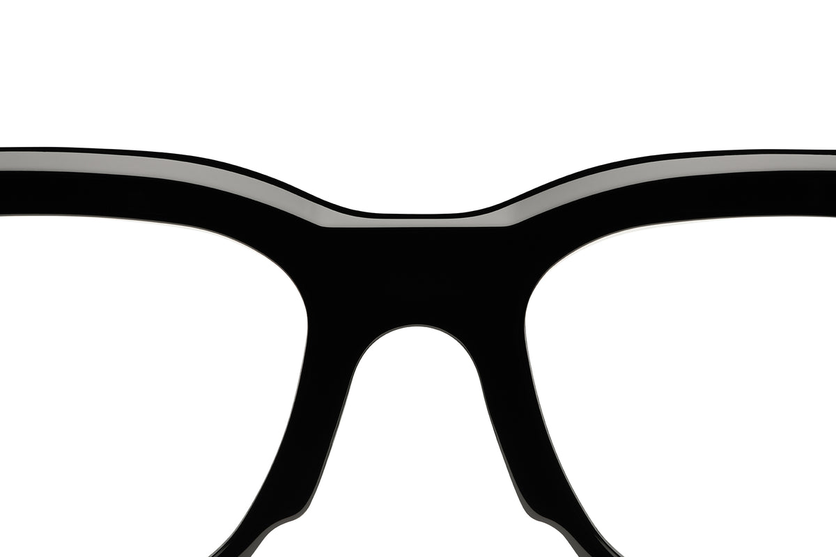 Gafas graduadas Suitto Croma para hombre, montura cuadrada de acetato, en negro
