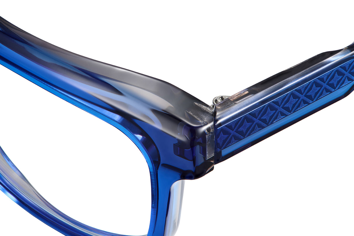 Gafas graduadas Suitto Croma para hombre, montura cuadrada de acetato, en azul