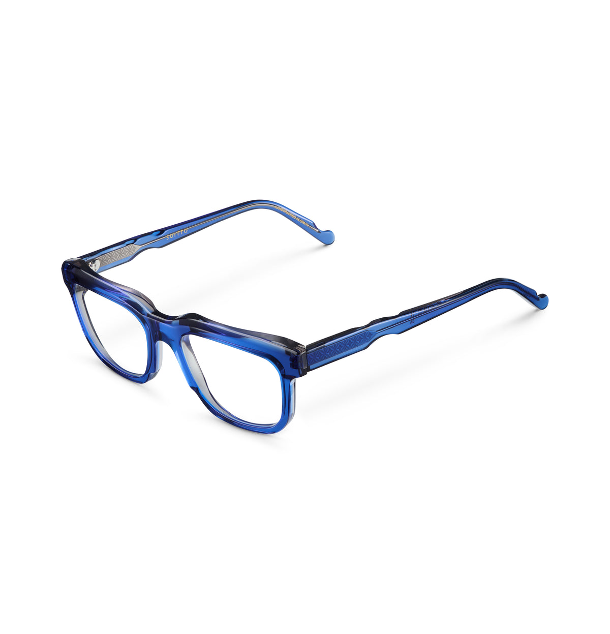 Gafas graduadas Suitto Croma para hombre, montura cuadrada de acetato, en azul