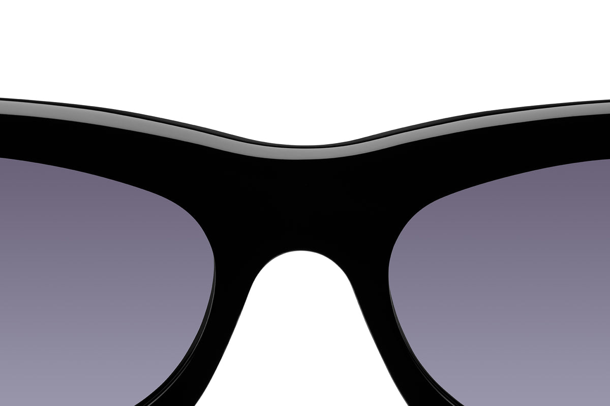 Gafas de sol Suitto Estro para mujer, montura cuadrada de acetato, en negro