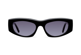 Gafas de sol Suitto Estro para mujer, montura cuadrada de acetato, en negro