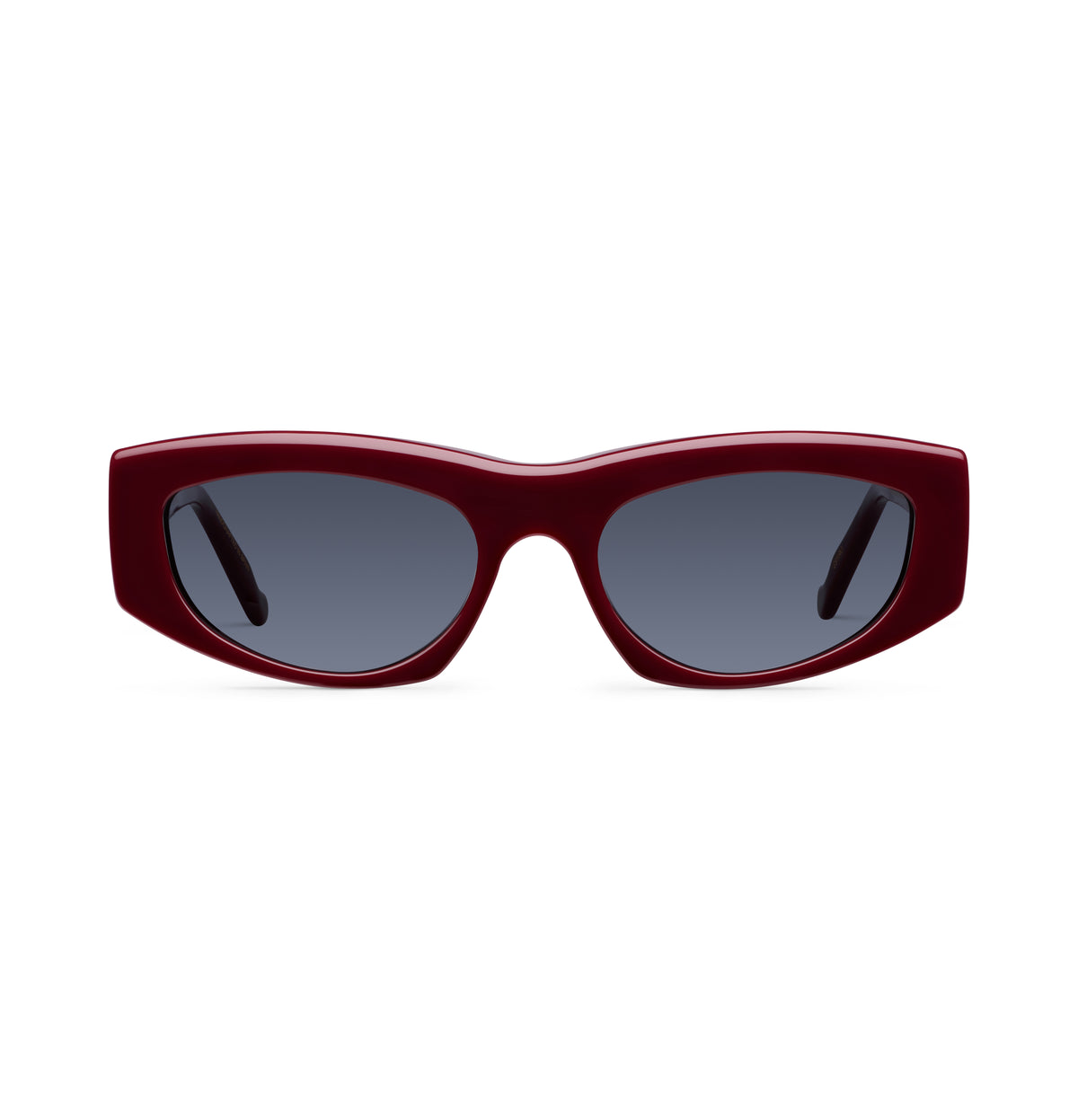 Gafas de sol Suitto Estro para mujer, montura cuadrada de acetato, en burdeos