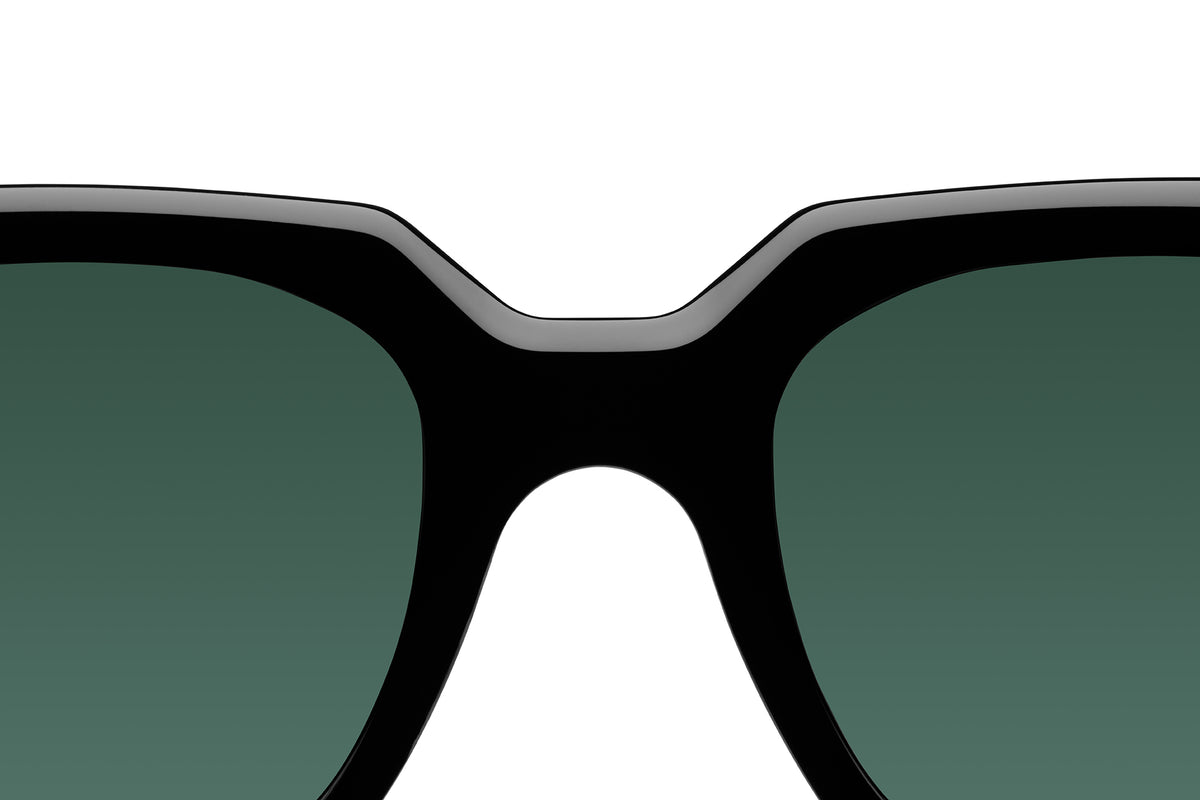 Gafas de sol Suitto Flash para hombre, montura cuadrada de acetato, en negro
