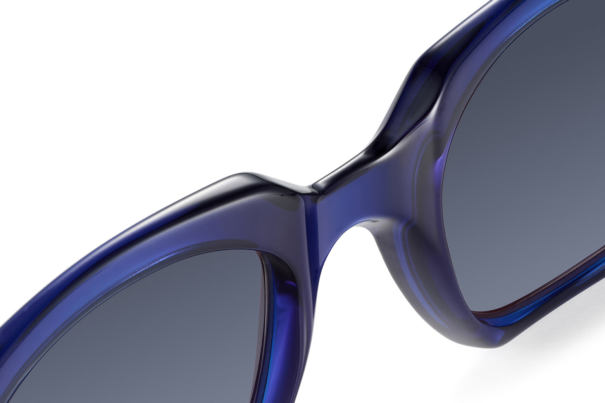 Gafas de sol Suitto Flash para hombre, montura cuadrada de acetato, en azul