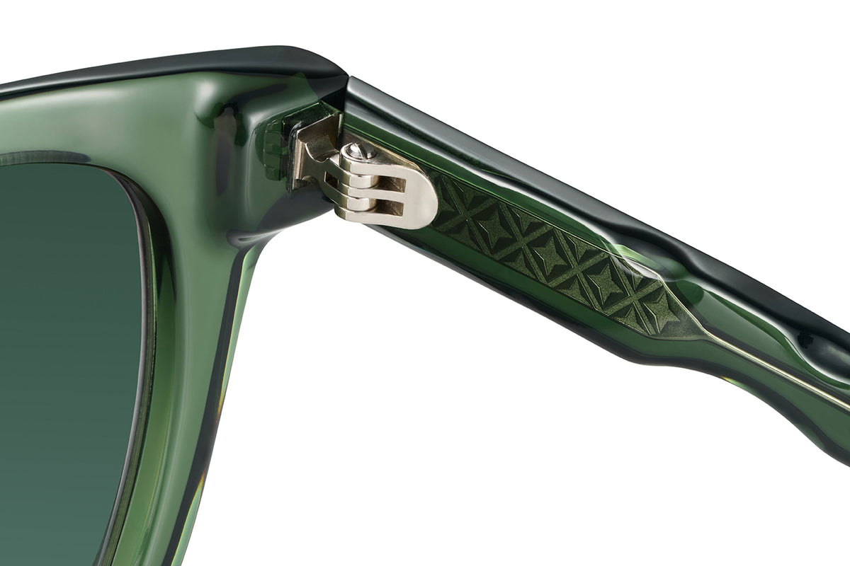 Gafas de sol Suitto Flash para hombre, montura cuadrada de acetato, en verde