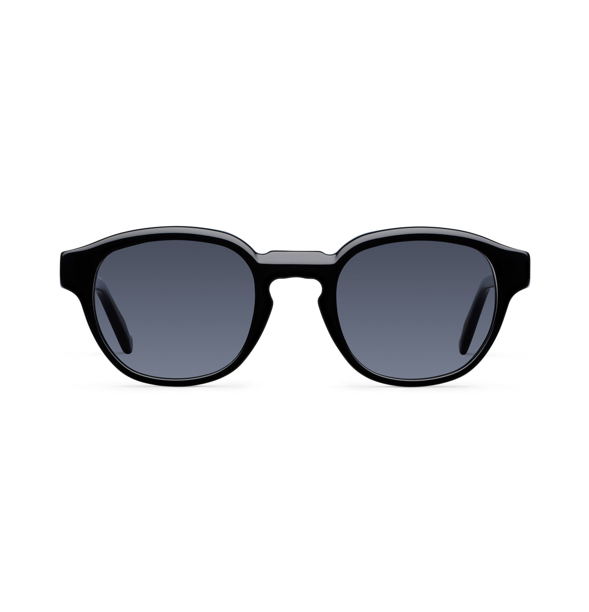 Gafas de sol Suitto Miró para hombre, montura redonda de acetato, en negro