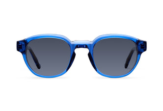 Gafas de sol Suitto Miró para hombre, montura redonda de acetato, en azul