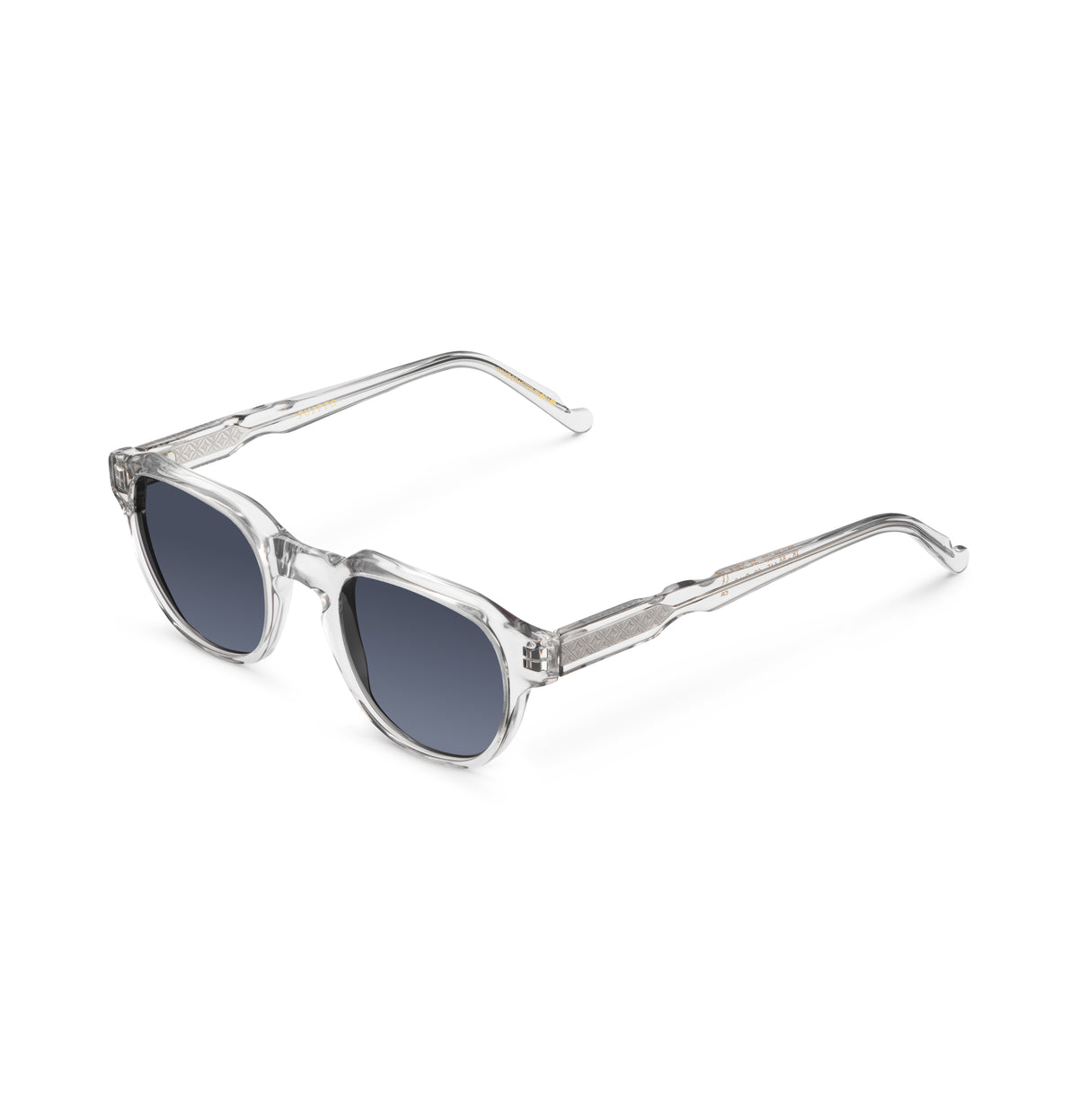 Gafas de sol Suitto Miró para hombre, montura redonda de acetato, en transparente