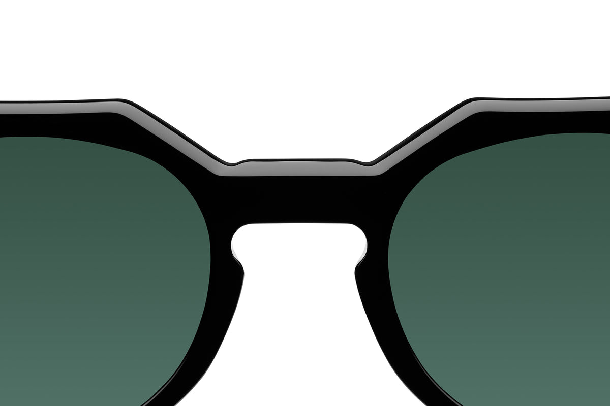 Gafas de sol Suitto Moiré para hombre, montura geométrica de acetato, en negro